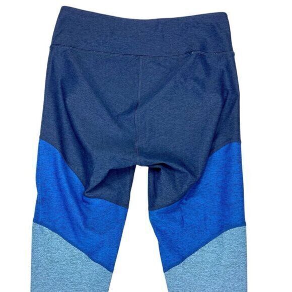 Outdoor Voices 7/8 Leggings Women M Blue Color Block Stretchy Yoga Sporty Pullon - Picture 5 of 12